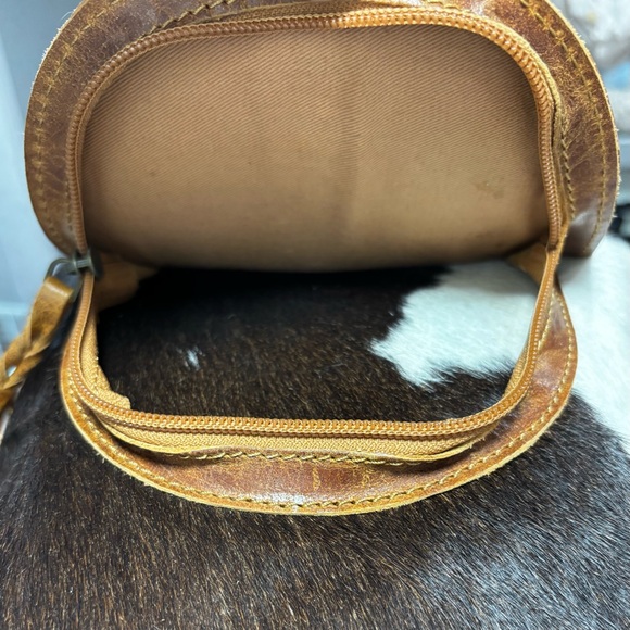 American Darling Hand Tooled Genuine Leather and Calf Hair Mini Backpack main image 12